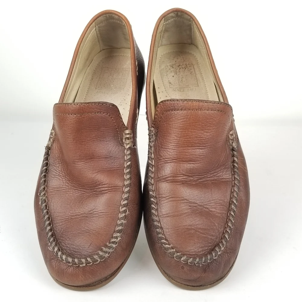 Frye Lewis‎ Venetian Driving Loafers Brown Leather Slip On Shoes Mens 8